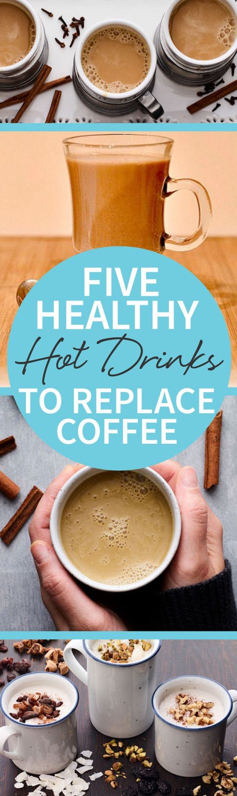 Give your morning routine a run for its money by picking one of these Five Healthy Hot Drinks To Replace Coffee! Find your new favorite here! http://www.joyofkosher.com/2017/01/five-healthy-hot-drinks-to-replace-coffee/ What To Drink Instead Of Coffee In The Morning, Hot Non Caffeinated Drinks, Coffee Replacement Drinks Healthy, Non Caffeinated Morning Drinks, Drinks To Replace Coffee, Healthy Coffee Replacement, Hot Drinks That Arent Coffee Or Tea, Healthy Hot Drinks Mornings, Yummy Morning Drinks