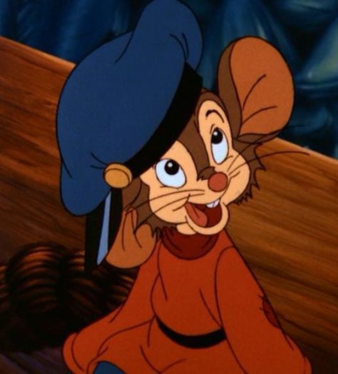 Fievel the Mouse, so cute Fievel Mousekewitz, An American Tail, Manhattan Island, What What, Geniale Tattoos, Middle Child, Blue Hat, Big Sister, Animation Film