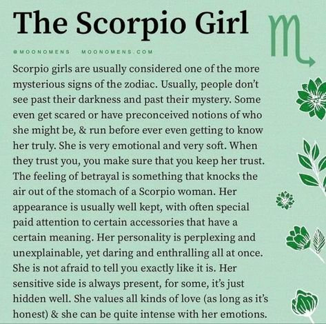 ~this is the personality of a scorpio girl/woman-i thought it was pretty accurate~ Zodiac Mind Scorpio, Scorpio Compatibility, Scorpio Personality, All About Scorpio, Zodiac Quotes Scorpio, Scorpio Art, Astrology Scorpio, Scorpio Scorpio, Scorpio Traits