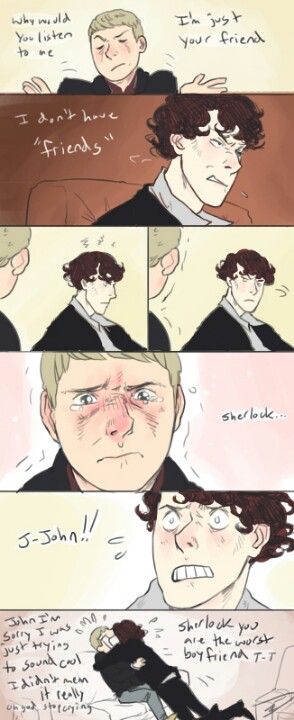 Oh my god I can't stop laughing. Sherlock Meme, Sherlock Comic, Johnlock Fanart, John Lock, John Russell, Benedict And Martin, Sherlock Holmes Bbc, Sherlock 3, Sherlock Fandom