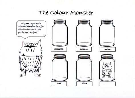 Here's a fun 'Colour Monster' colouring sheet and activity all in one! Download and print it from our Blog. The Colour Monster, by Anna Llenas. The Color Monster Craft Preschool, The Colour Monster Activities Preschool, Worry Monster Activity, Color Monster Activities Preschool, Color Monster Book Activities, Colour Monster Activities Eyfs, The Color Monster Activities Preschool, The Colour Monster Activities, Colour Monster Activities