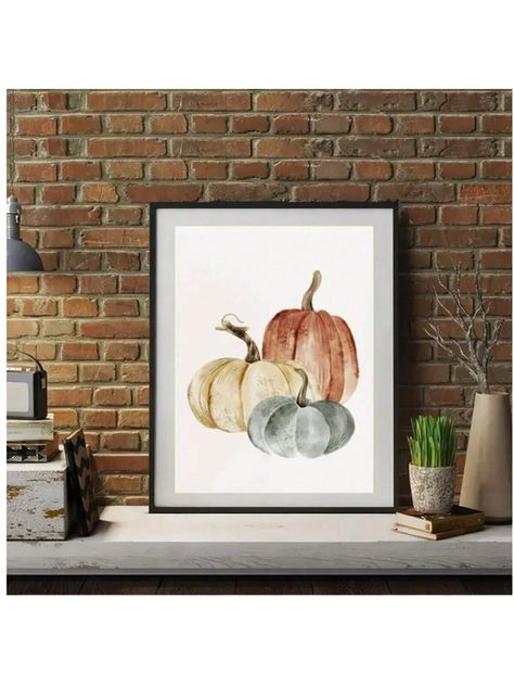 1pc Canvas Poster, Pumpkin Print Fall Decor, Pumpkin Printable Wall Art, Pumpkin Watercolour Painting, Fall Wall Art, Rustic Fall Print, Fall FarmhouseRoom Wall Decor, Home Decor, No Frame, Halloween Decoration, Thanksgiving Decorations (No Frame) Multicolor Modern   Non-woven Fabric Fruit&Vegetable Unframed Painting,Hanging Painting   Home Decor, size features are:Bust: ,Length: ,Sleeve Length: Pumpkin Canvas Painting, Fall Canvas Art, Pumpkin Canvas, Art Pumpkin, Pumpkin Printable, Baby Art Projects, Fall Canvas, Wall Art Rustic, Fall Wall Art