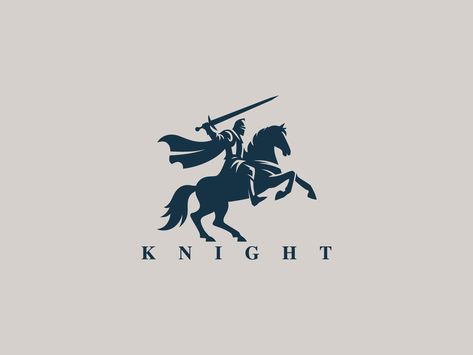 Knight Logo by Ben Naveed🇺🇸 Knight Logo Design, Knight Vector, Rugby Logo, Knight On Horse, Gold Logo Design, Warrior Logo, Knight Logo, Clothing Store Interior, Master Board