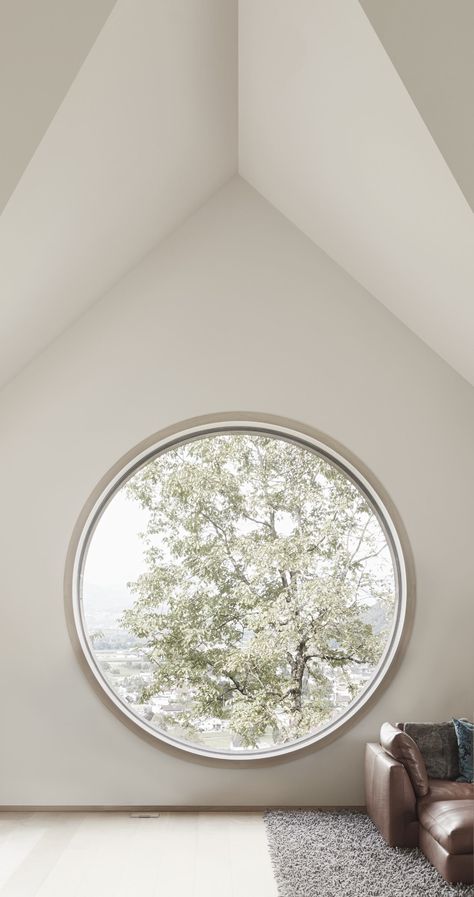 Sandstone Fireplace, Narrow Staircase, Three Eyes, Round Window, Copper Roof, Open Fireplace, Forest House, Traditional Architecture, Architectural Digest