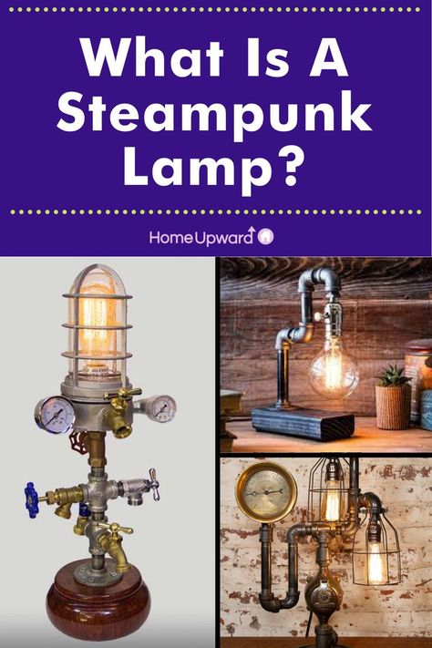 what is a steampunk lamp? Steampunk Lights, Lampe Steampunk, Steampunk Table Lamp, Steampunk Wall, Steampunk Lighting, Vintage Industrial Decor, Steampunk Lamp, Steampunk Style, Vintage Table Lamp