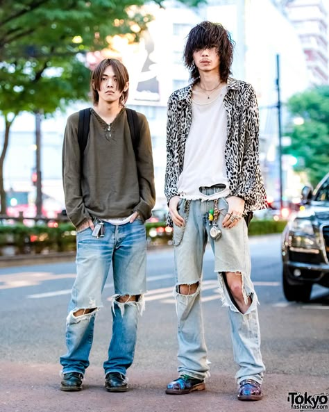 Old Fashion Men, 2000s Japanese Fashion, Japanese Street Wear, Ripped Jeans Outfit, Tokyo Street Style, Hysteric Glamour, Tokyo Fashion, Japanese Street Fashion, Old Fashion