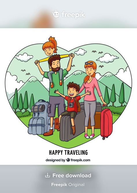 | Free Vector #Freepik #freevector #people #travel #hand #family Manifestation 2024, Family Traveling, Family Travel Photography, Story Drawing, Nature Projects, Indian Family, Travel Drawing, Family Drawing, Family Tour