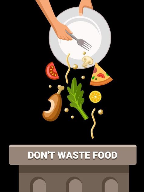 Please don't waste food, designs for world food day and International Awareness Day on Food Loss and Waste. Save Food Poster, Food Waste Poster, Food Waste Project, Food Waste Campaign, International Food Day, App Drawings, World Food Day, Poverty And Hunger, Food Wastage