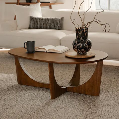 Contemporary, Mid Century & Modern Coffee & Side Tables | Article Rectangle Coffee Table Styling, Wood Coffee Table Living Room, Organic Coffee Table, Centre Table Design, Sleek Coffee Table, Black Coffee Table, Article Furniture, X Marks The Spot, Cnc Woodworking