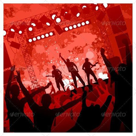 Illustration Night, Trendy Party Decor, Concert Crowd, Trendy Music, 타이포그래피 포스터 디자인, Super Party, Party People, People Illustration, Night Ideas