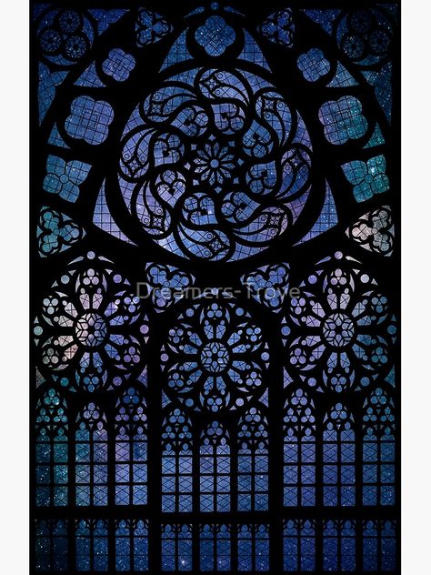 Stained Glass Night Sky, Enchantress Dress, Blue Stained Glass Window, Stained Glass Window Art, Stained Glass Blue, Big Painting, Pencil Sketch Portrait, Stain Glass Window Art, Green Galaxy