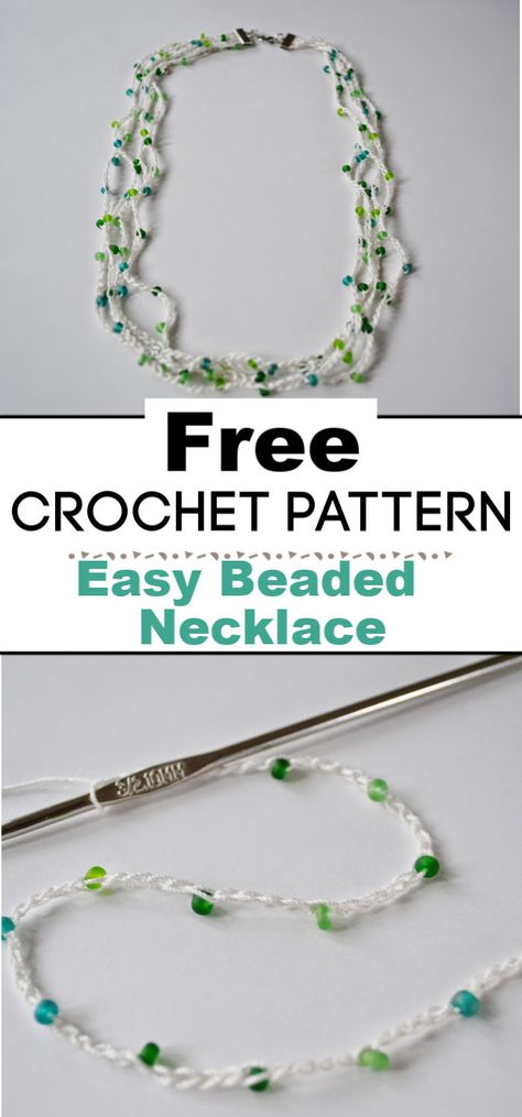 Crochet Necklace Diy, Crochet Necklace Tutorial, Crochet Feather, Crochet Beaded Necklace, Crochet Necklace Pattern, Crochet Jewlery, Yarn Necklace, Bracelet Crochet, Crochet Jewelry Patterns