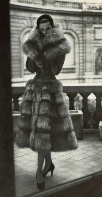 Fur Coat, A Woman, Walking