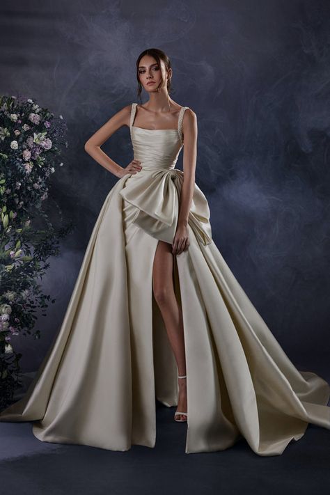 Zuhair Murad Spring 2024 Bridal Collection - Tom + Lorenzo Zuhair Murad Wedding, Wedding Dresses Zuhair Murad, Zuhair Murad Bridal, Zuhair Murad Dresses, Crystal Wedding Dress, Wedding Dress Prices, Dress Sketches, Engagement Dresses, Sleeve Wedding Dress