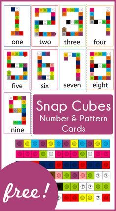 Snap Cube Number and Pattern Cards! Such an awesome resource for my preschooler! Snap Cube, Snap Cubes, Pattern Cards, Daily Five, Math Centers Kindergarten, Prek Math, Math Number Sense, Numbers Kindergarten, Kindergarten Centers