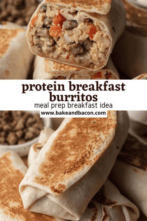 High Protein Breakfast Burrito High Protein Burrito Freezer, Food Prep Breakfast Burritos, Healthy High Protein Breakfast Burrito, High Protein Freezer Breakfast Burritos, Breakfast Burritos Protein, High Protein Breakfast Burrito Freezer, Protein Breakfast Burrito Meal Prep, Low Calorie High Protein Breakfast Burritos, High Protein Low Sodium Breakfast