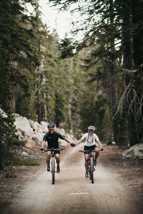 Cyclist Aesthetic, Mountain Bike Photography, Biking Aesthetic, Mountain Biking Photography, Clingmans Dome, Bike Couple, Laurel Falls, Cycling Photography, Bike Photoshoot