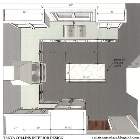 Renaissance Daze: Kitchen Renovation: Updating a U-Shaped Layout Kitchen Layout U Shaped, Small U Shaped Kitchen, Küchen In U Form, Small Kitchen Decoration, Kitchen Sink Window, Kitchen Layouts With Island, Interior Dapur, Kitchen Layout Plans, Kitchen Floor Plans