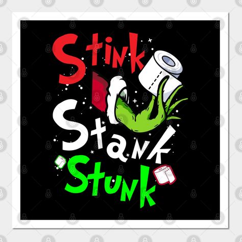 Grinch Stink Stank Stunk, Stink Stank Stunk, Family Matching Christmas, Matching Christmas Pajamas, Canvas Painting Tutorials, Christmas Poster, Grinch Christmas, Christmas Wall, Christmas Pajamas