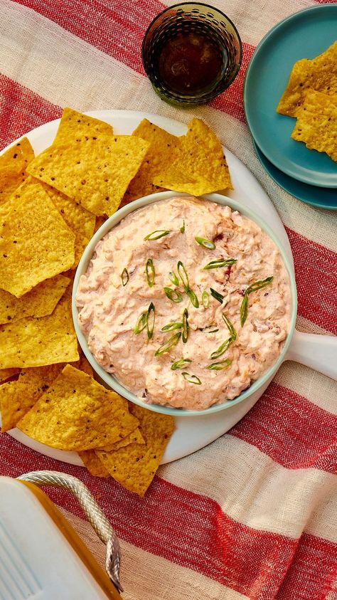 Make Waves With This Crowd-Pleasing Boat Dip Boat Dip Recipe Southern Living, Southern Living Boat Dip, Boat Dip Southern Living, Boat Lunches, Dip Recipes Cold, Summer Dips And Appetizers, Boat Dip Recipe, Easy Party Foods, Easy Party Food Ideas