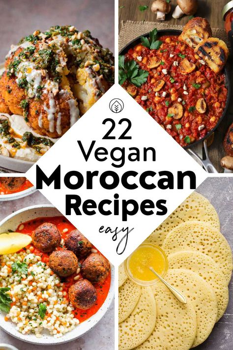 From spiced lentils to couscous salad, wraps, and shakshuka — you’ll love these flavorful vegan Moroccan recipes! Try these crowd-pleasing sweet and savory ideas for the whole family. Foreign Recipes, Vegan Board, Vegetarian Thanksgiving Recipes, Moroccan Recipes, Moroccan Dishes, Bento Lunches, Tasty Vegetarian Recipes, Awesome Recipes, Moroccan Food