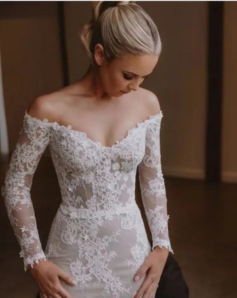 235.52US $ 8% OFF|2023 Sexy Boho Mermaid Wedding Dress Lace Long Sleeve Elegant Off The Shoulder Backless Vestido De Noiva - Wedding Dresses - AliExpress Wedding Dress Lace Long Sleeve, Boho Mermaid Wedding Dress, Mermaid Wedding Dress Lace, Boho Mermaid, Wedding Gown Backless, Sleeved Wedding, Couture Wedding Gowns, Wedding Dress Lace, Dream Wedding Ideas Dresses