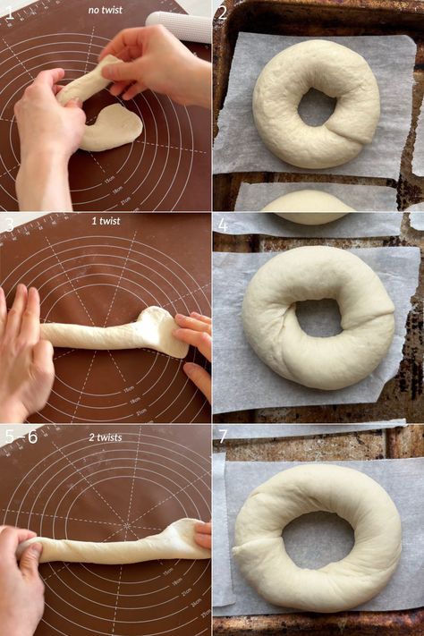 Japanese-Style Bagel Recipe - Okonomi Kitchen Japanese Bagels, Chewy Bagel Recipe, Okonomi Kitchen, How To Make Bagels, Japanese Bread, No Yeast Bread, Bread Packaging, Bagel Sandwich, Bagel Recipe