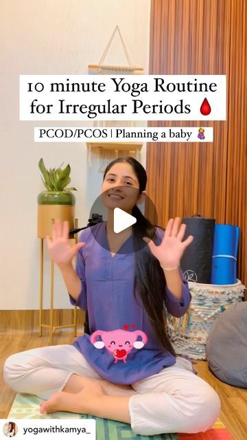 Ridavo on Instagram: "A regular menstrual cycle occurs after 28 days to 35 days and lasts for 4-6 days approximately. Irregular periods! You may count a period to be irregular if it does not start even after 35 days.  Why Asanas? Yoga asanas stretches the abdominal area and stimulates the reproductive organs, promoting hormonal balance as well as Improves blood flow to the pelvic area, alleviate cramps, and reduce stress.   ❌ Say no to tea and coffee. Caffeine can imbalance hormone levels and can lead to irregular periods. ❌ Avoid junk food and packaged snacks. They’re filled with unhealthy fats and additives that can throw off your hormonal balance. ❌ Say no to refined oils & sugars. It can lead to blood sugar spikes and crashes, contributing to irregular cycles. ❌ No to spicy and oily fo Yoga For Irregular Periods Asana, Yoga For Regular Menstrual Cycle, How To Get Regular Periods, Yoga For Regular Periods, How To Get My Period To Start, Yoga To Get Periods Immediately, Regular Periods How To Get, Yoga For Periods To Come, Yoga For Irregular Periods