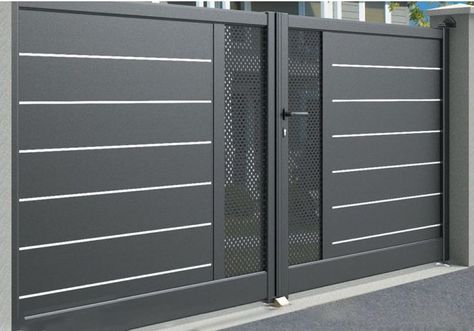 Home Decor Modern Main Gate Design Ideas 2022 || Iron Gate || Steel Gate Design || Grill Gate Design Garage Door Design Metal, Industrial Gate Design, Slider Gate Design, Front Gates Entrance, Main Grill Gate Design, Modern Gates Driveway, Modern Front Gate Design, New Gate Design, Modern Gate Design