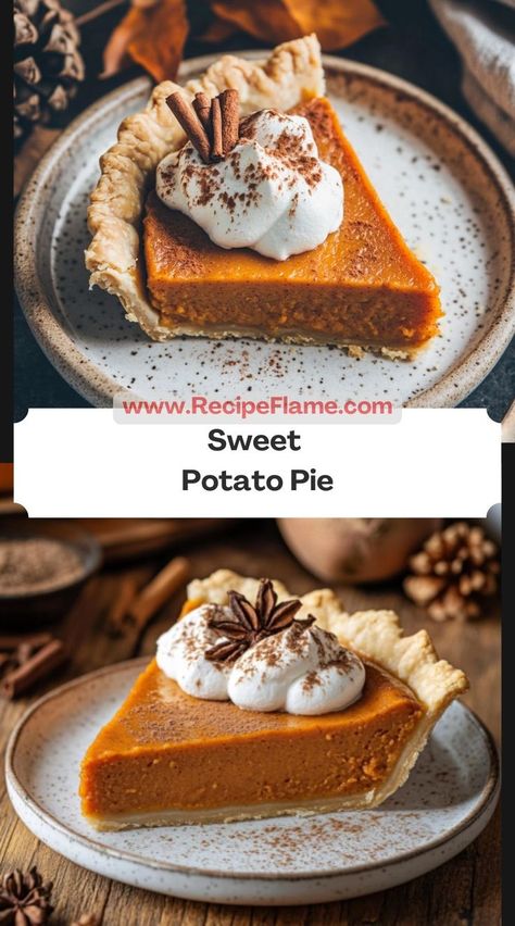 Healthy Sweet Potato Pie, Sweet Potato Dessert Recipes, Sweet Potato Pie Filling, Nutritious Dinner Recipes, Easy Sweet Potato Recipes, Vegan Sweet Potato Pie, Sims Food, Sweet Potato Pies, Sweet Potato Dessert