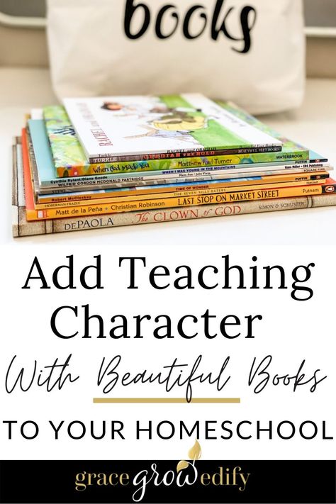 Teaching Character with Beautiful Literature is easier than you think! Here is how you can add it to your homeschool day easily. #homeschool #homeschoolcurriculum #books #beautifulfeetbooks #teachingcharacter Literature Based Homeschool, Literature Based Curriculum, Homeschool Literature, Homeschool Art Curriculum, Classical Homeschool, Art Books For Kids, Family Read Alouds, Teaching Character, Homeschool Lesson Plans