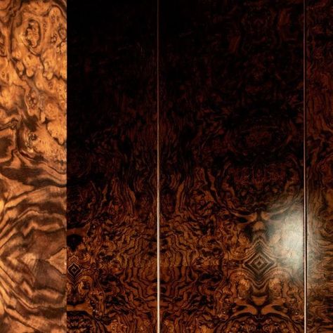 Róisín Lafferty on Instagram: "Beauty can be found in the seemingly imperfect places. Burl or Burr, as it is known, is considered a deformity in tree growth, however it can create the most beautiful pattern and grain in furniture design.   Details here of our custom Burl walnut cabinetry, defining the primary bedroom in Lovers Walk. We opted for a high gloss lacquered finish for a luxe and seventies inspired atmosphere.   Captured by @ruthmariaphotos #roisinlafferty #roisinlaffertydesign #bedroomdesign #luxuryinteriors #luxebedrooms" Burl Furniture, Walnut Timber, Tree Growth, Walnut Burl, Wood Architecture, Primary Bedroom, Burl Wood, Instagram Beauty, Burled Wood