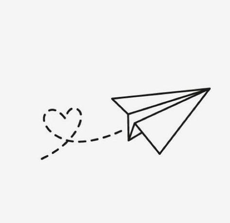 Бумажный самолет Paper Airplane Drawing, Airplane Doodle, Paper Airplane Tattoos, Airplane Sketch, Origami Plane, Plane Drawing, Origami Tattoo, Plane Tattoo, Airplane Tattoos