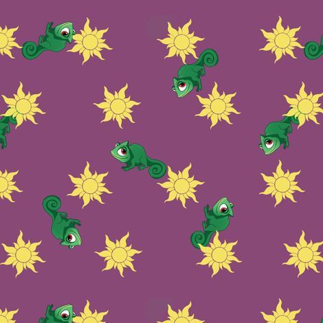 Pascal and the sun - Rapunzel - Tangled fabric by mellymellow on ... Diy Planner Notebook, Rapunzel Party, Tangled Party, Disney Fabric, Flynn Rider, Disney Instagram, Disney Rapunzel, Disney Tangled, Pretty Prints