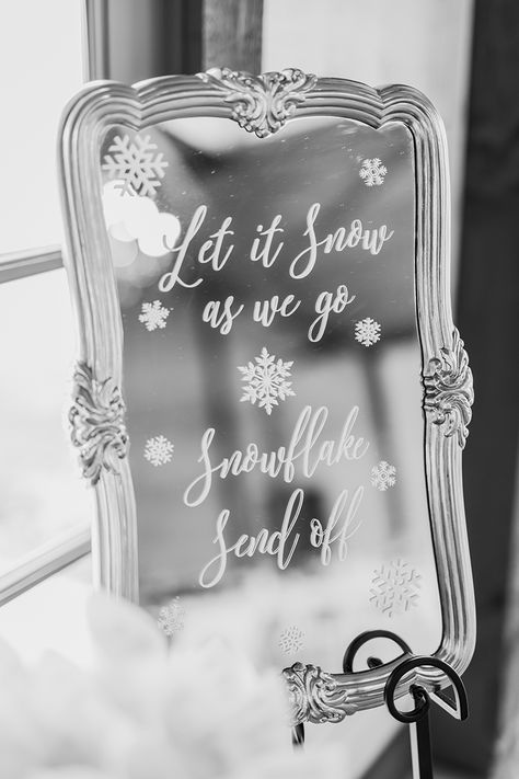 Mirror Wedding Sign, Vintage Winter Wedding, Winter Wonderland Wedding Theme, Mirror Wedding Signs, Vintage Winter Weddings, Wonderland Wedding Theme, Winter Wedding Gowns, Mirror Wedding, Winter Wedding Photos