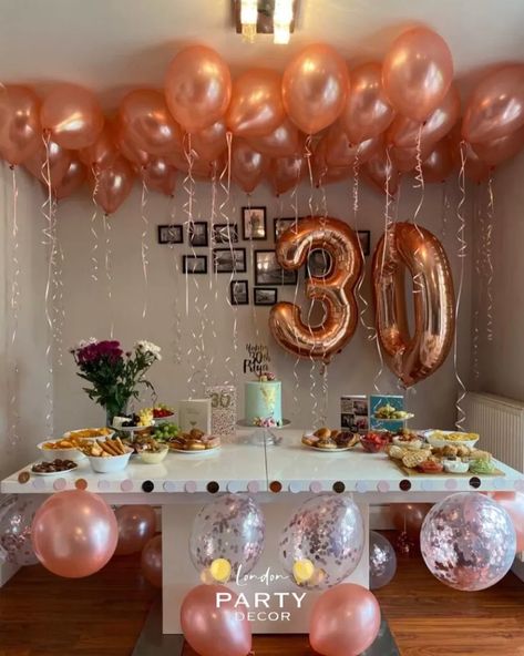 30th birthday party ideas Small Party Ideas Decoration, 30th Birthday Set Up Ideas, 30th Birthday For Women Decorations, 30th Birthday Surprise Ideas For Women, 30 Th Birthday Party Ideas For Women Decoration, Women Birthday Decorations, Cute 30th Birthday Party Ideas, 30th Birthday Party Decor For Women, Woman 30th Birthday Ideas