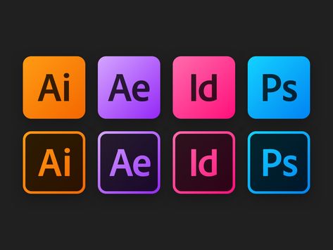 Adobe Icons photoshop indesign after affects illustrator app icon icon icons adobe Graphic Design Application, Adobe Logo Icon, Graphic Designer Wallpaper, Apps For Graphic Design, Id Logo Design, Adobe Illustrator Icon, Adobe Aesthetic, Adobe Photoshop Logo, Adobe Icon