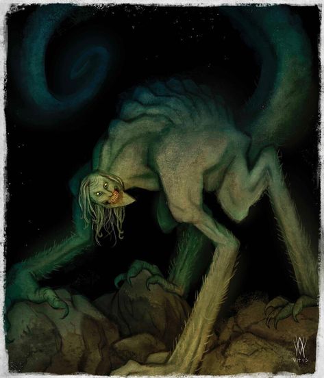 Hag Monster, Dnd Creatures, Night Creatures, Creature Ideas, Creature Of The Night, Body Horror, Darkest Night, Dark Fantasy Artwork, Eldritch Horror