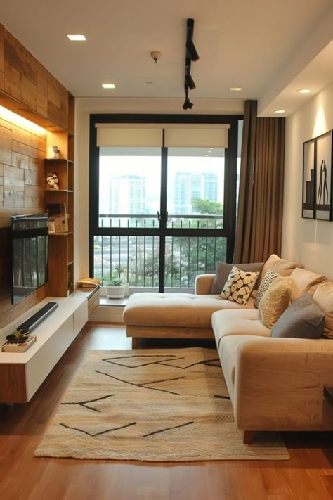 Sofa Santai, Living Room Cozy, Tv Area, Modern Rustic Living Room, Luxury Bedroom Furniture, Sala Tv, Tv Panel, House Floor Design, Dream Apartment Decor