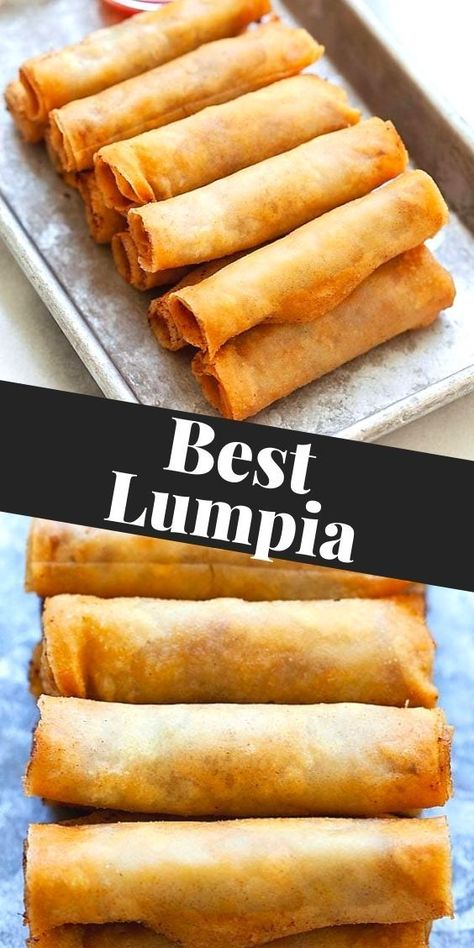 Easy Lumpia Recipe, Philapino Recipes, Filipino Spring Rolls, Lumpia Filipino, Phillipino Food, Pancit Recipe, Easy Filipino Recipes, Spring Rolls Recipe, Rasa Malaysia