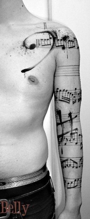 music-tattoos-16   tatuajes | Spanish tatuajes  |tatuajes para mujeres | tatuajes para hombres  | diseños de tatuajes http://amzn.to/28PQlav Tato Geometris, Tattoo Bras Homme, Tattoo Music, Petit Tattoo, Tattoo Schrift, Music Tattoo Designs, Tato Lengan, Note Tattoo, True Tattoo