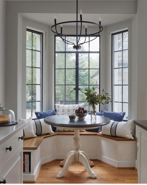 Bay Window Benches, Seating In Kitchen, Booth Seating In Kitchen, Window Seat Kitchen, Banquette Seating In Kitchen, Bay Window Seat, Window Seat Design, Kitchen Banquette, Kitchen Seating