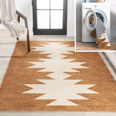 Southwestern Modern, Southwestern Area Rugs, Clean Bedroom, Medallion Pattern, Yellow Cream, Rugs Size, Washable Area Rugs, Machine Washable Rugs, Indoor Area Rugs