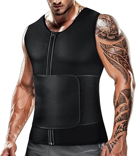 Sauna Workout, Waist Trainer For Men, Sweat Waist Trainer, Scientific Design, Compression Vest, Basketball Gym, Waist Trainer Vest, Sweat Vest, Correct Posture