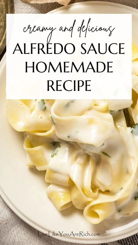 This Alfredo Sauce Homemade Recipe makes creamy and delicious Alfredo. If making homemade Alfredo sauce is intimidating, don’t let it be. I used to be nervous about making homemade Alfredo because I thought it was easy to mess up. As it turns out, this recipe is easy. All you have to do is add ingredients slowly and whisk them together in a saucepan. Dry Alfredo Sauce Recipe, How To Make Alfredo Sauce, Homemade Alfredo Sauce Easy, Alfredo Sauce Homemade, Best Alfredo Sauce Recipe, Alfredo Sauce Easy, Alfredo Sauce Recipe Easy, Make Alfredo Sauce, Alfredo Sauce Recipe Homemade