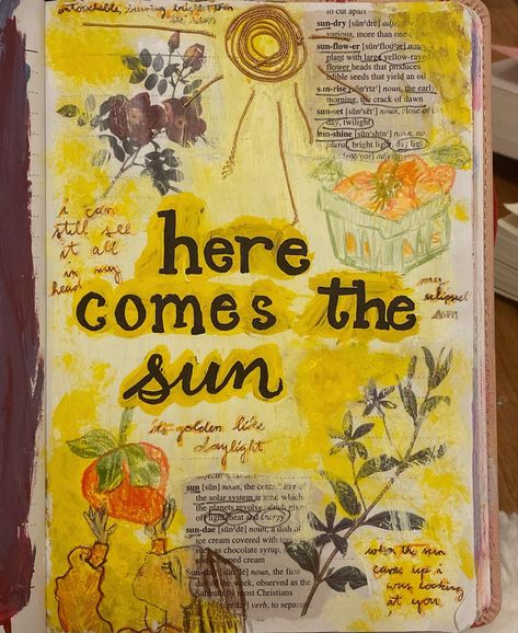 Personal Journal, Shower Inspiration, Lyric Art, Here Comes The Sun, Lyric Prints, Happy Words, Mellow Yellow, Cute Wallpaper Backgrounds, New Wall