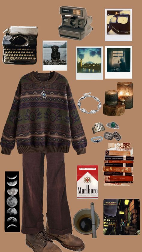 remus lupin mood board outfit inspo fall outfit inspo tortured poet aesthetic Poet Aesthetic Clothes, Remus Lupin Makeup, Remus Outfit Aesthetic, English Literature Aesthetic Outfit, Remus Lupin Wardrobe, Fem Remus Lupin Outfits, Fantastic Mr Fox Aesthetic Outfit, Doc Marten Fall Outfits, Reader Outfit Aesthetic