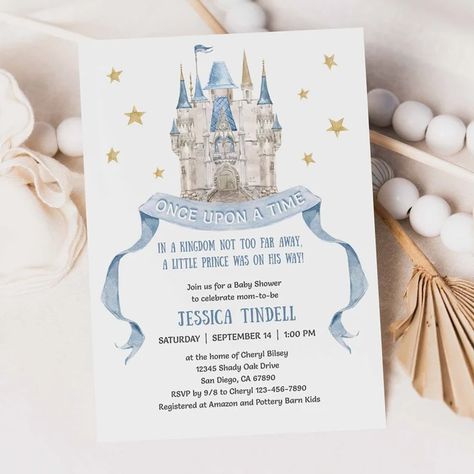 Once Upon A Time Baby Shower Theme, Fairytale Baby Shower, Sprinkle Invite, Storybook Baby Shower, Baby Shower Invitation Template, Shower Themes, Mailing Envelopes, Baby Sprinkle, Baby Shower Theme