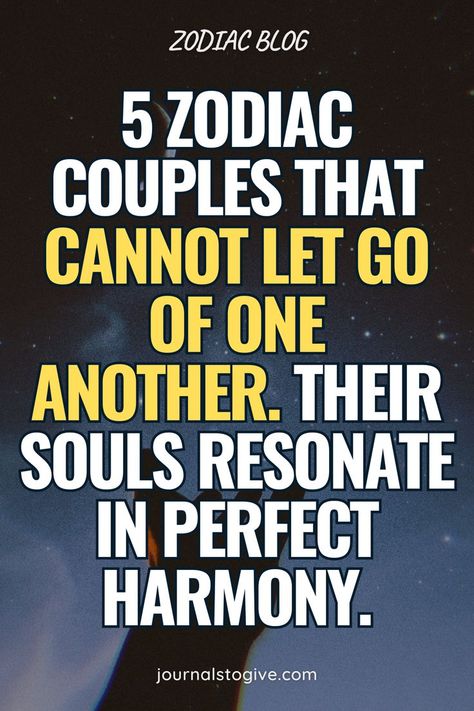 5 zodiac couples that cannot let go of one another. Their souls resonate in perfect harmony. They often feel an instant bond and understanding when they meet. Their relationship is marked by mutual respect, love, and support. They help each other grow and become better versions of themselves. Being with a soulmate feels natural and effortless, as if they were always meant to be together. Help Each Other Grow, Zodiac Couples, Meant To Be Together, Perfect Harmony, Let Go, Soulmate, Zodiac Signs, Drama, Signs