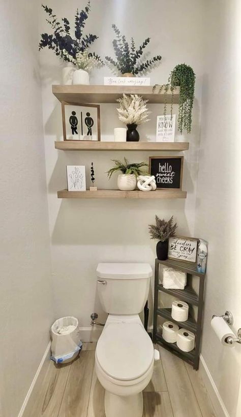 Wc Decoration, Half Bathroom Decor, Toilet Room Decor, Small Toilet Room, Restroom Decor, Small Toilet, Bathroom Decor Apartment, Budget Patio, Toilet Room